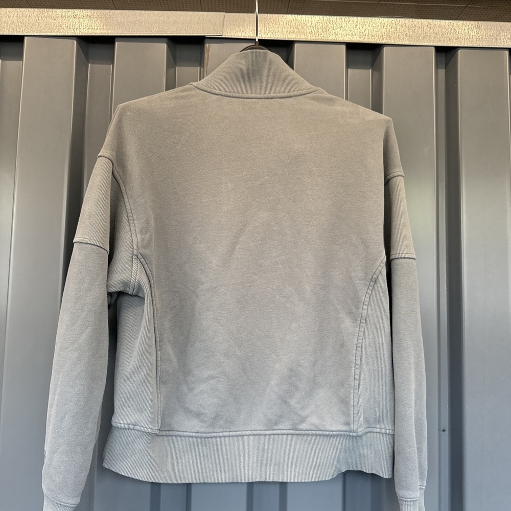 Vuori Sedona Pullover Womens XS Ribbed Crop 1/2 Zip Sweatshirt Olive VW2005 - Picture 7 of 8